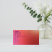 Red Lights Business Card Visitenkarte (Stehend Vorderseite)