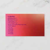 Red Lights Business Card Visitenkarte (Vorderseite)