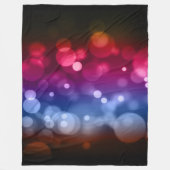 Red, Lila, Blue & Brown Bokeh-Muster Fleecedecke (Vorderseite)