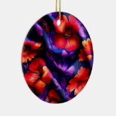 Red Lila Blume Design Keramik Ornament (Rechts)