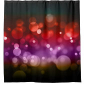 Red, Lila & Brown Bokeh Circles Design Duschvorhang (Vorderseite)