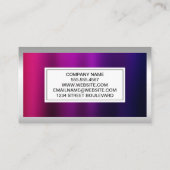 Red Lila Metallic Visitenkarte (Rückseite)