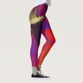 Red Lila Paint Spritzer Leggings (Rechts)