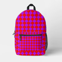 Red Lila Schachbrett Diamond Pattern