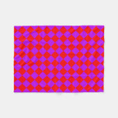 Red Lila Schachbrett Diamond Pattern Fleecedecke (Vorderseite (Horizontal))