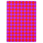 Red Lila Schachbrett Diamond Pattern Klemmbrett (Rückseite)