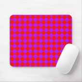 Red Lila Schachbrett Diamond Pattern Mousepad (Mit Mouse)