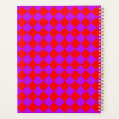 Red Lila Schachbrett Diamond Pattern Planer (Rückseite)