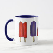 Red Lila Twin Pop Popsicle Ice Lolly Summer Tasse (Links)