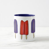 Red Lila Twin Pop Popsicle Ice Lolly Summer Tasse (Zentrum)
