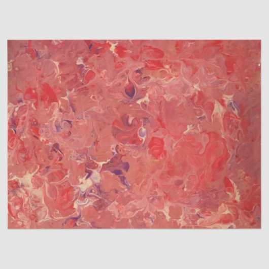 Red Lila White Abstrakt Decoupage Seidenpapier (Vorderseite)