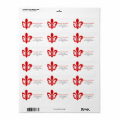 Red Lilie Adressaufkleber (Vorne)