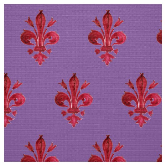 RED LILIE IM LILA Blumenmuster Stoff (Muster)
