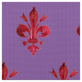 RED LILIE IM LILA Blumenmuster Stoff (Nahaufnahme)
