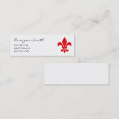 Red Lilie Skinny Business Card Mini Visitenkarte (Vorne/Hinten)