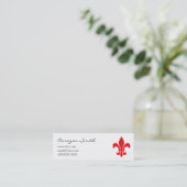 Red Lilie Skinny Business Card Mini Visitenkarte (Stehend Vorderseite)