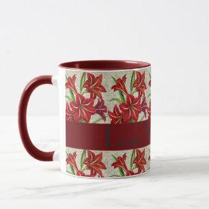 Red Lilies Mother's Day Coffee Tasse