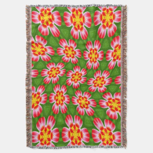 Red Lilies Pattern Decke (Vorderseite Vertikal)