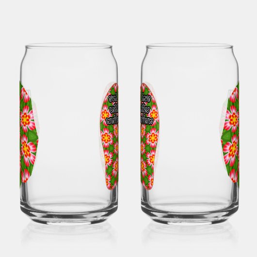 Red Lilies Pattern Dosenglas (Links)