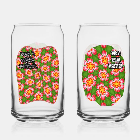 Red Lilies Pattern Dosenglas (Rückseite)