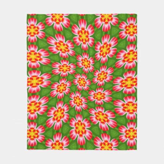 Red Lilies Pattern Fleecedecke (Vorderseite)