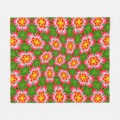 Red Lilies Pattern Fleecedecke (Vorderseite (Horizontal))
