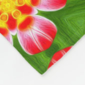 Red Lilies Pattern Fleecedecke (Ecke)