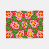Red Lilies Pattern Fleecedecke (Vorderseite (Horizontal))