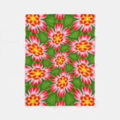 Red Lilies Pattern Fleecedecke (Vorderseite)