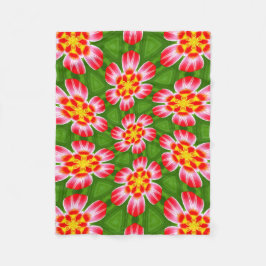 Red Lilies Pattern Fleecedecke