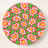 Red Lilies Pattern Getränkeuntersetzer (Vorne)