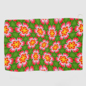 Red Lilies Pattern Golfhandtuch (Horizontal)