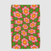 Red Lilies Pattern Golfhandtuch (Vorderseite)