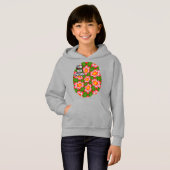 Red Lilies Pattern Hoodie (Vorne ganz)