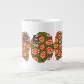 Red Lilies Pattern Jumbo-Tasse (Vorderseite)