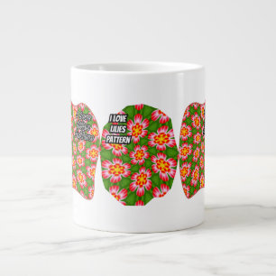 Red Lilies Pattern Jumbo-Tasse