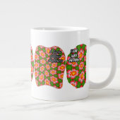 Red Lilies Pattern Jumbo-Tasse (Rechts)