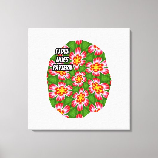 Red Lilies Pattern Leinwanddruck (Vorderseite)