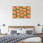 Red Lilies Pattern Leinwanddruck (Insitu (Schlafzimmer))