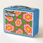 Red Lilies Pattern Metall Brotdose (Vorderseite)