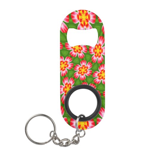 Red Lilies Pattern Mini Flaschenöffner (Vorderseite)