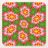 Red Lilies Pattern Rechteckiger Pappuntersetzer (Vorderseite)