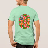 Red Lilies Pattern Tri-Blend Shirt (Rückseite)