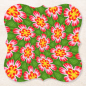 Red Lilies Pattern Untersetzer (Vorderseite)