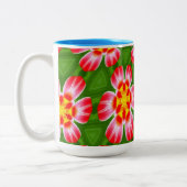 Red Lilies Pattern Zweifarbige Tasse (Links)