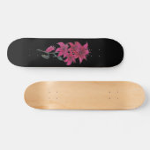 Red Lilies Watercolor Skateboard (Horizontal)