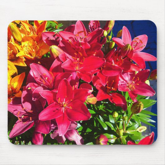 Red Lily Blume Mousepad (Vorne)