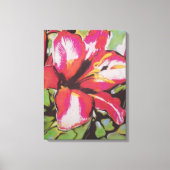 Red Lily Blume Originalkunstwerk Leinwanddruck (Vorderseite)