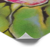 Red Lily Blume Originalkunstwerk Poster (Ecke)