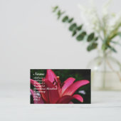 Red Lily Blume Up Nah Business Card Visitenkarte (Stehend Vorderseite)
